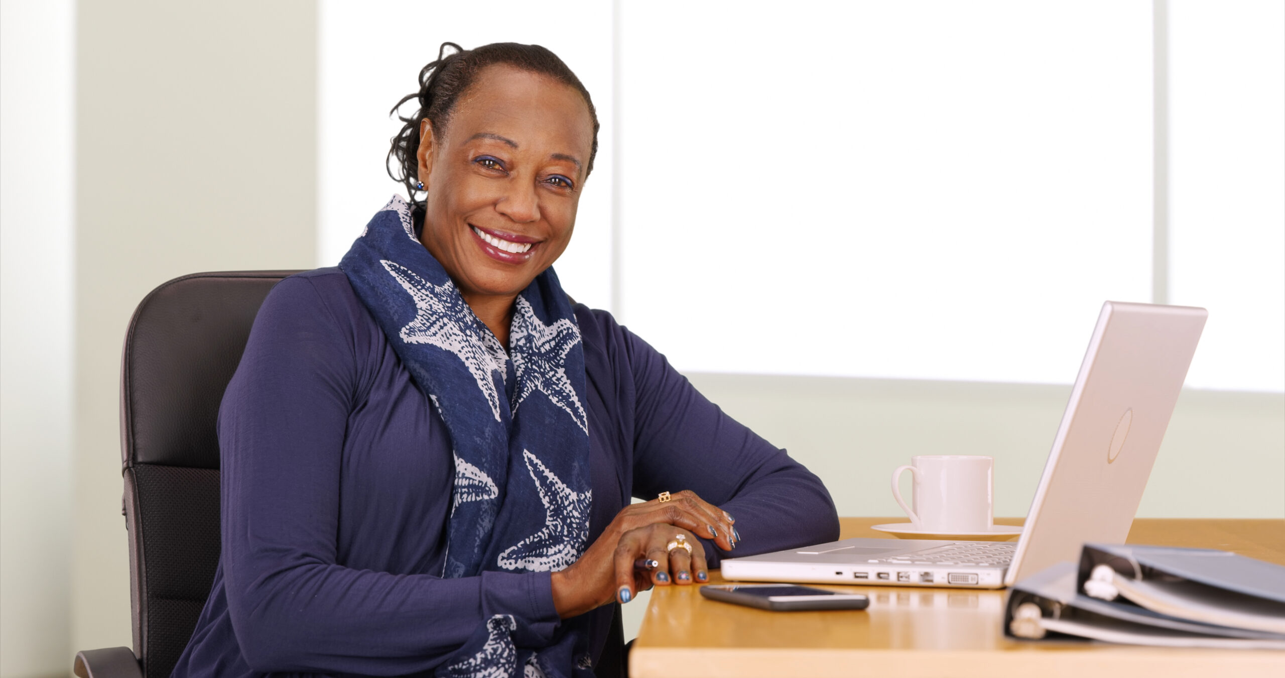Woman on a Computer